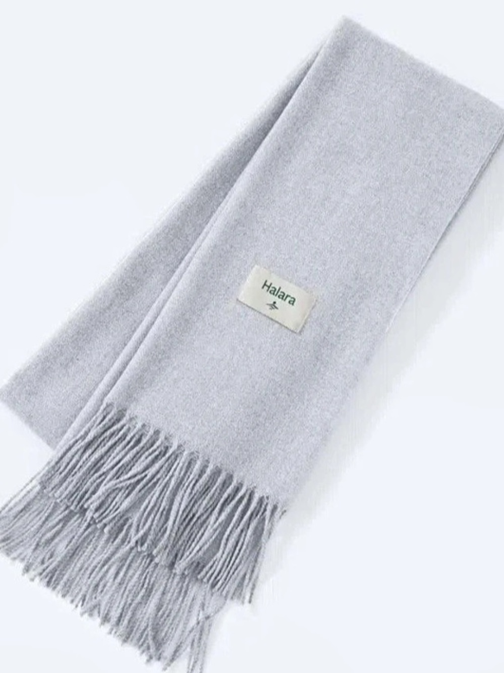 Halara Knit Fringe Casual Scarf Gray Brand New